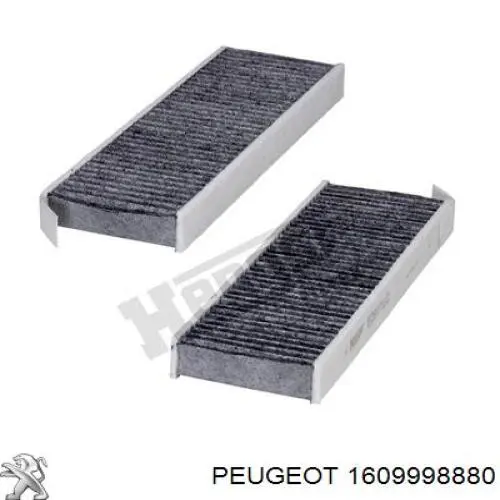 Купити 1609998880 Peugeot/Citroen Фільтр салону вугільний