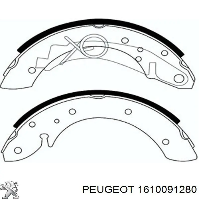 Купити 1610091280 Peugeot/Citroen Колодки гальмові задні, барабанні