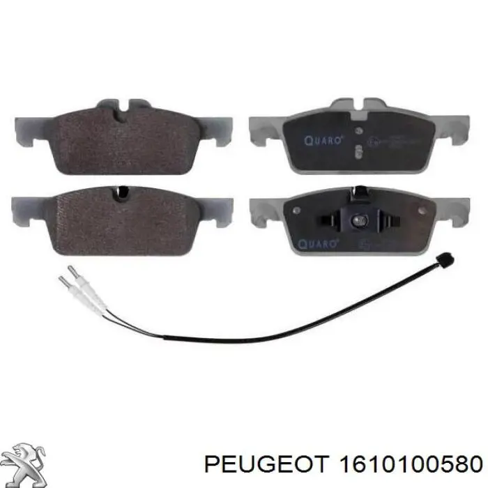Купити 1610100580 Peugeot/Citroen Колодки гальмівні передні, дискові