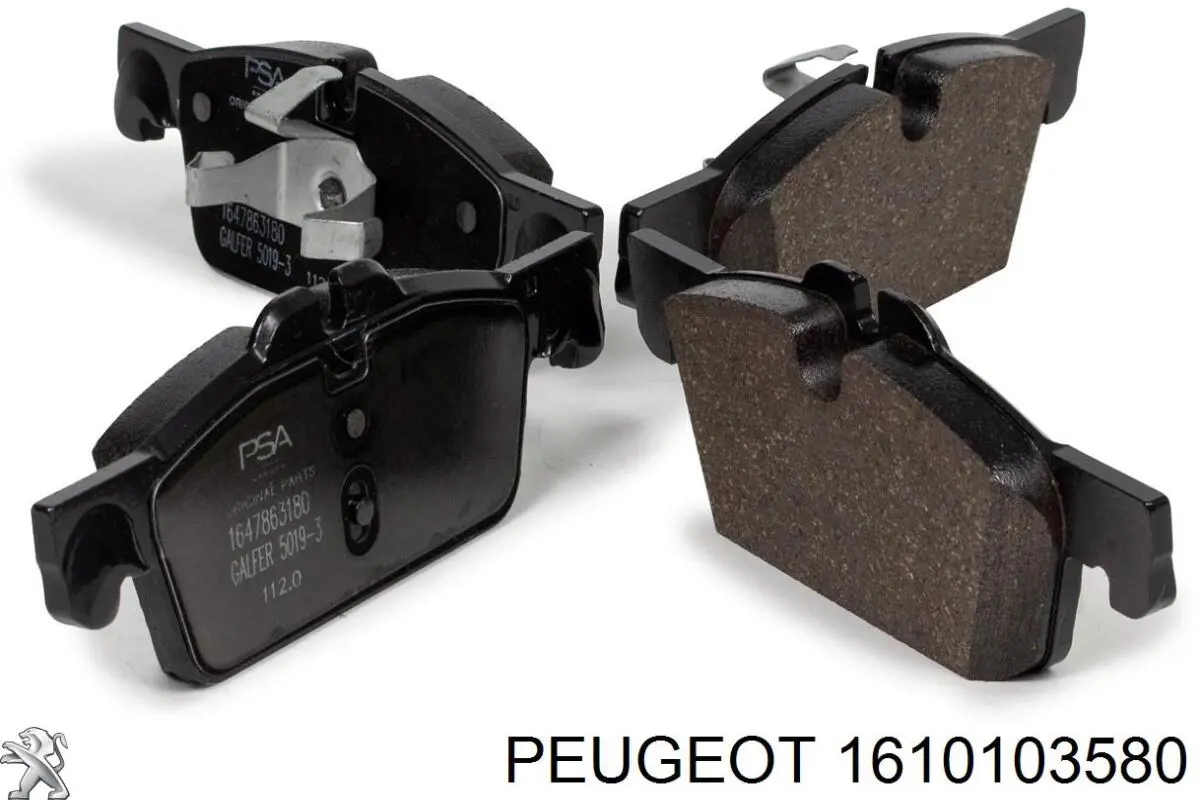 1610103580 Peugeot/Citroen Передні гальмівні колодки