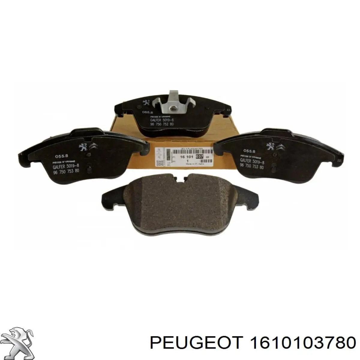 Купити 1610103780 Peugeot/Citroen Колодки гальмівні передні, дискові