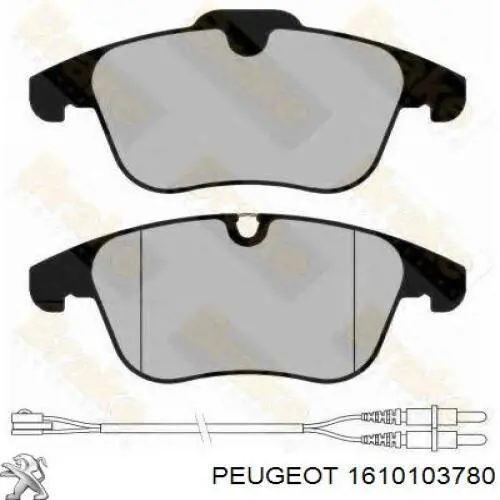 Передні тормозні колодки 1610103780 Peugeot/Citroen