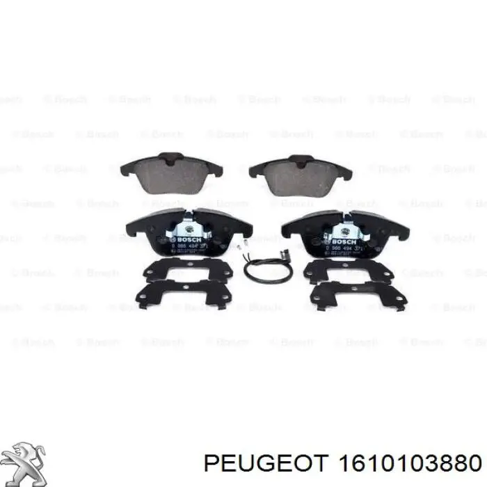 Купити 1610103880 Peugeot/Citroen Колодки гальмівні передні, дискові