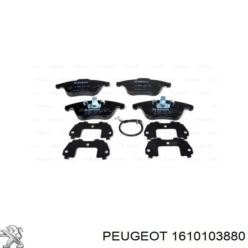 Передні тормозні колодки 1610103880 Peugeot/Citroen
