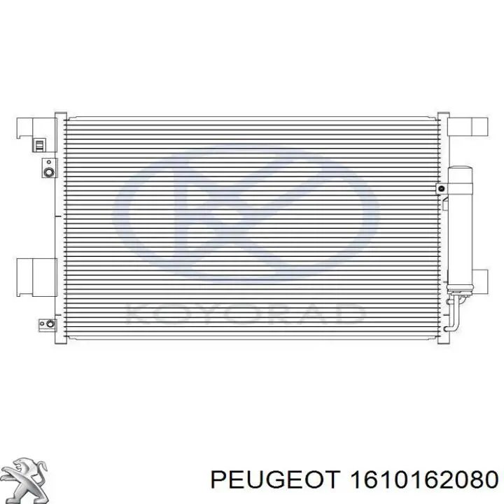 Радіатор кондиціонера 1610162080 Peugeot/Citroen