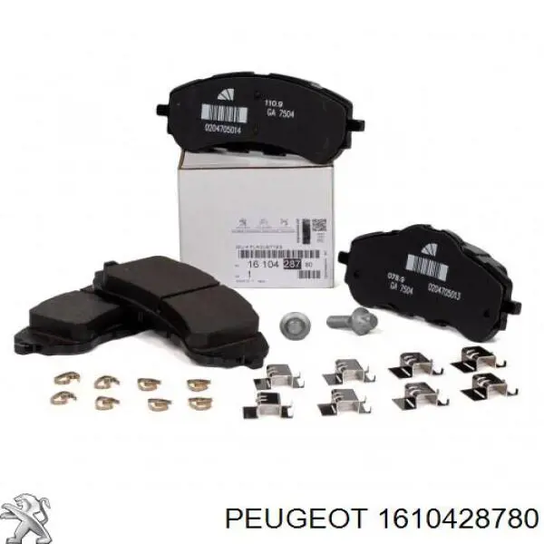 Передні тормозні колодки 1610428780 Peugeot/Citroen