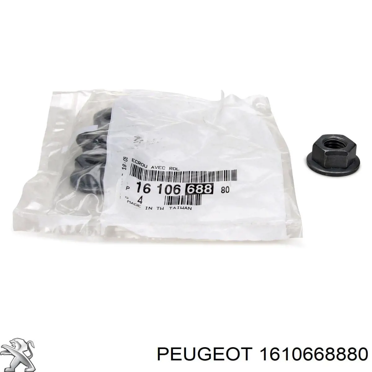 1610668880 Peugeot/Citroen Гайка передньої стійки стабілізатора