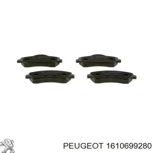 Передні тормозні колодки 1610699280 Peugeot/Citroen