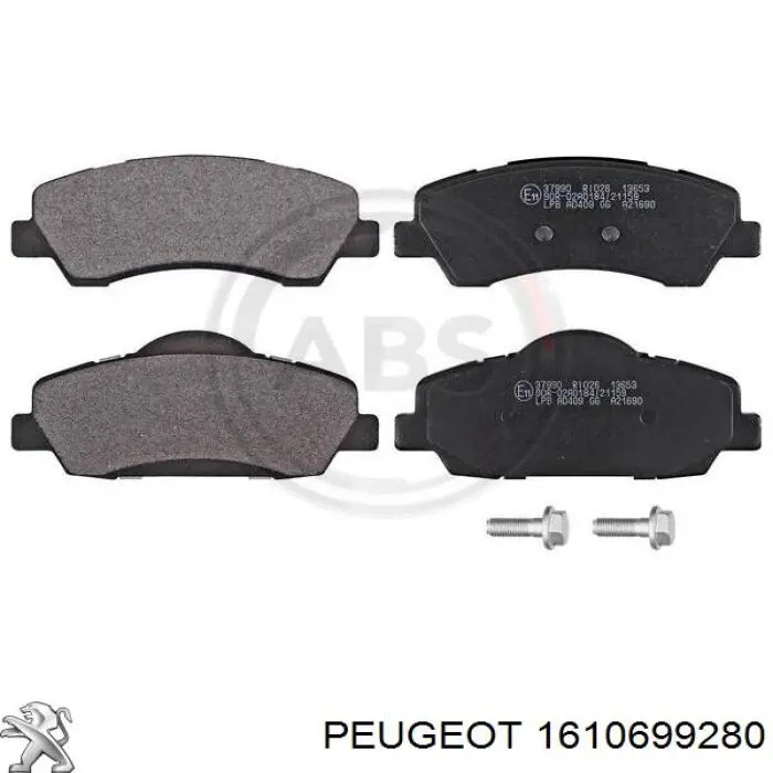 Гальмівні колодки Peugeot/Citroen 1610699280 ціна, від 29.44 USD