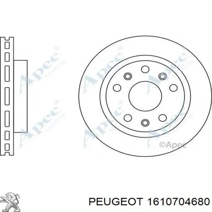 1610704680 Peugeot/Citroen Гальмо дискове переднє