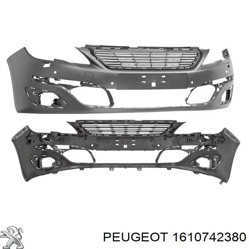 1610742380 Peugeot/Citroen Бампер передній в зборі