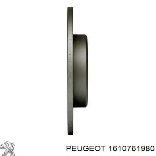 Купити 1610761980 Peugeot/Citroen Диск заднього гальма