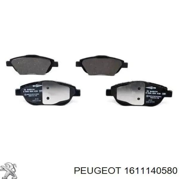 Гальмівні колодки Peugeot/Citroen 1611140580 ціна, від 37.79 USD