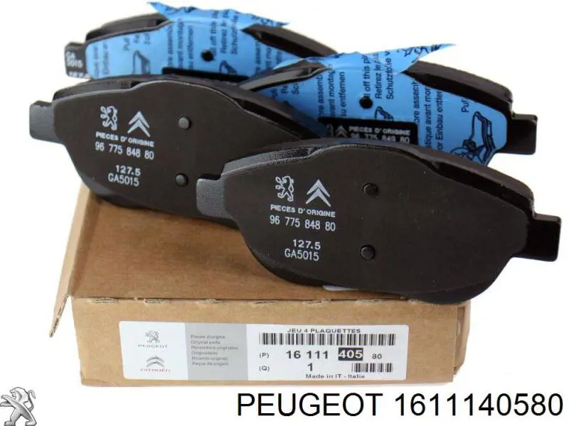 1611140580 Peugeot/Citroen колодки гальмівні передні, дискові