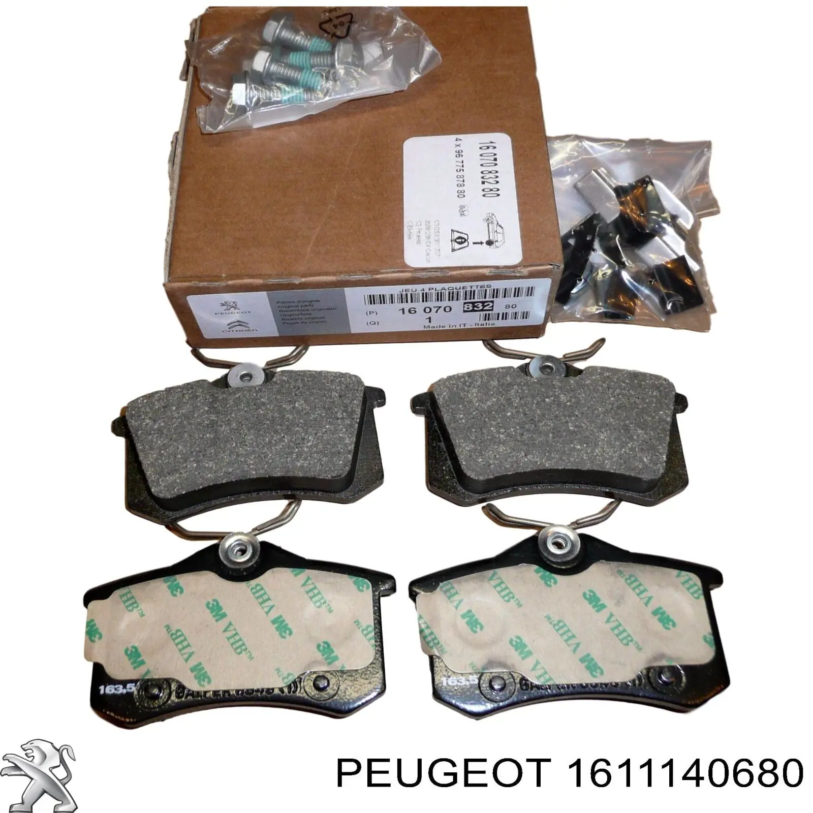 Передні тормозні колодки 1611140680 Peugeot/Citroen