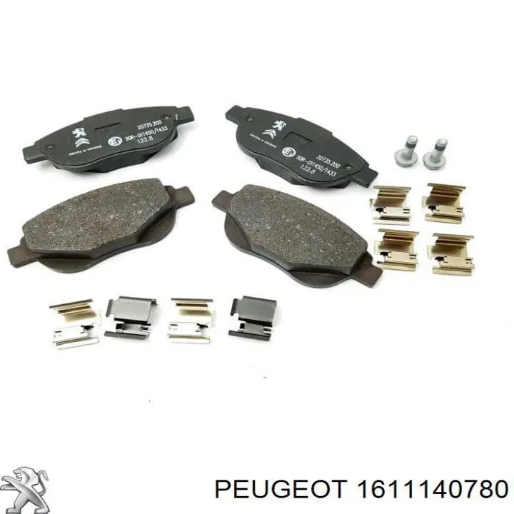 1611140780 Peugeot/Citroen колодки гальмівні передні, дискові