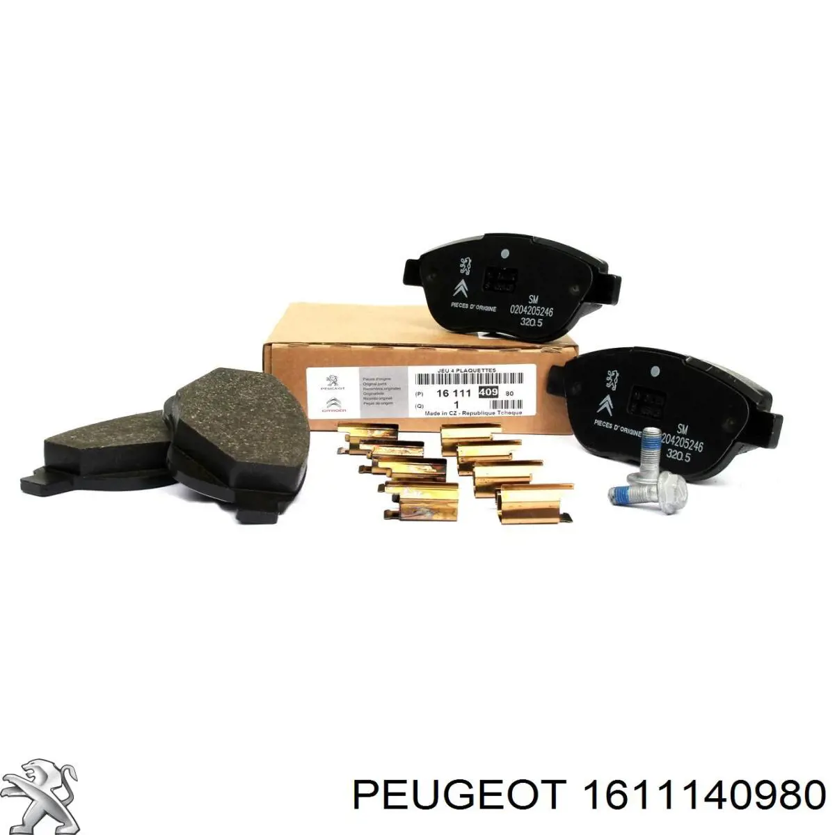 1611140980 Peugeot/Citroen колодки гальмівні передні, дискові