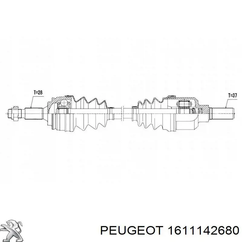 1611142680 Peugeot/Citroen Привід лівий