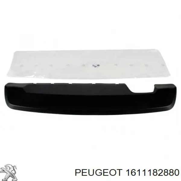 1611182880 Peugeot/Citroen Молдинг бампера переднього, центральний