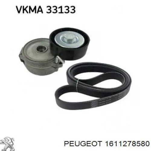 Купити 1611278580 Peugeot/Citroen Ремінь приводний, агрегатів, комплект