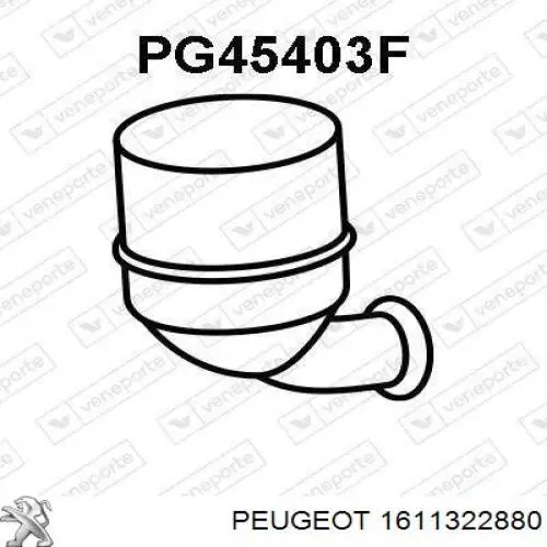1611322880 Peugeot/Citroen фільтр системи відпрацьованих газів