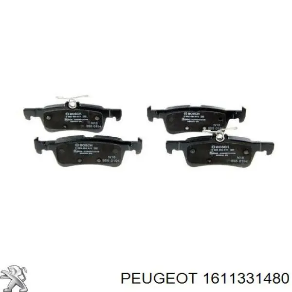 Колодки гальмові задні, дискові 1611331480 Peugeot/Citroen