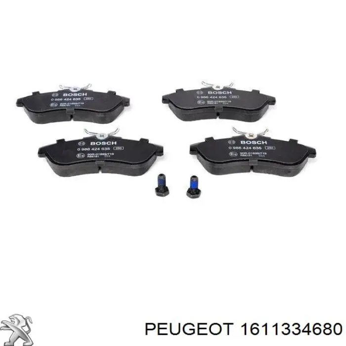 Гальмівні колодки Peugeot/Citroen 1611334680 ціна, від 21.89 USD