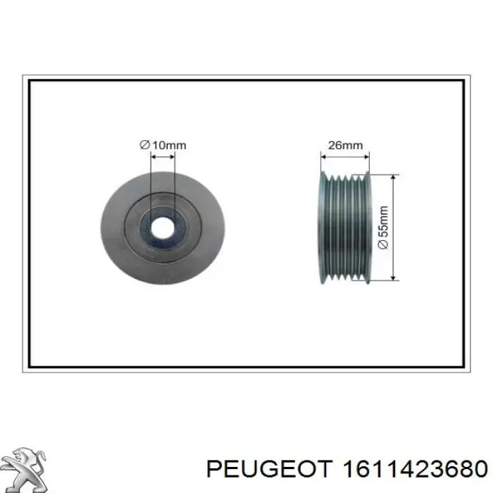 Купити 1611423680 Peugeot/Citroen Ролик приводного ременя, паразитний