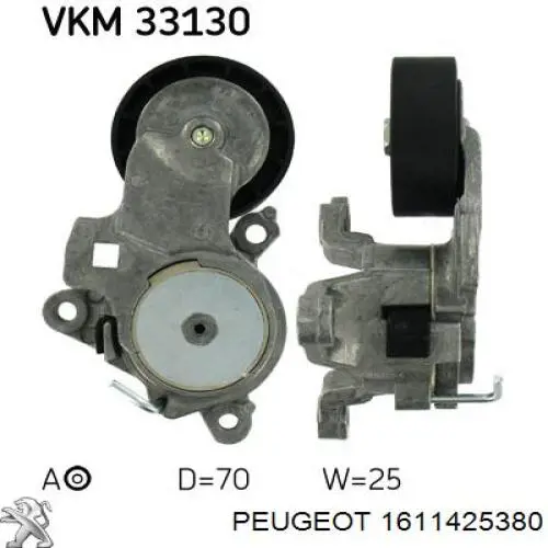 Купити 1611425380 Peugeot/Citroen Натягувач приводного ременя