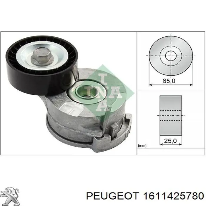 1611425780 Peugeot/Citroen натягувач приводного ременя