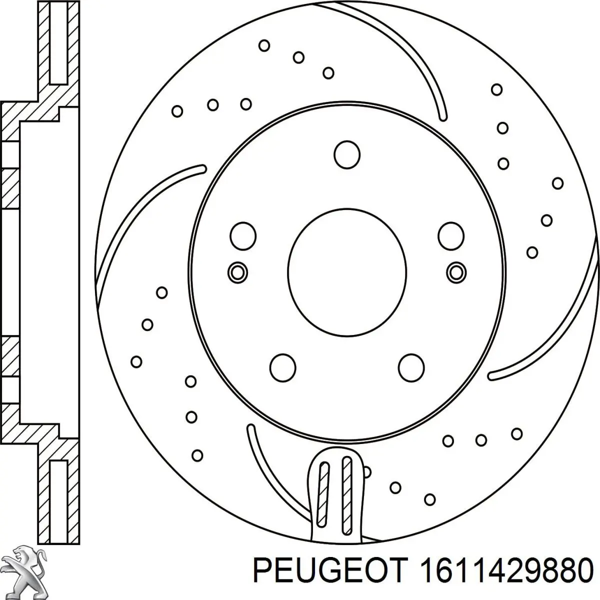 Купити 1611429880 Peugeot/Citroen Ротор гальмівний