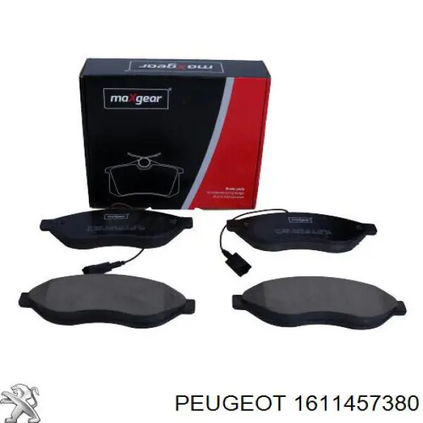 Купити 1611457380 Peugeot/Citroen Колодки гальмівні передні, дискові