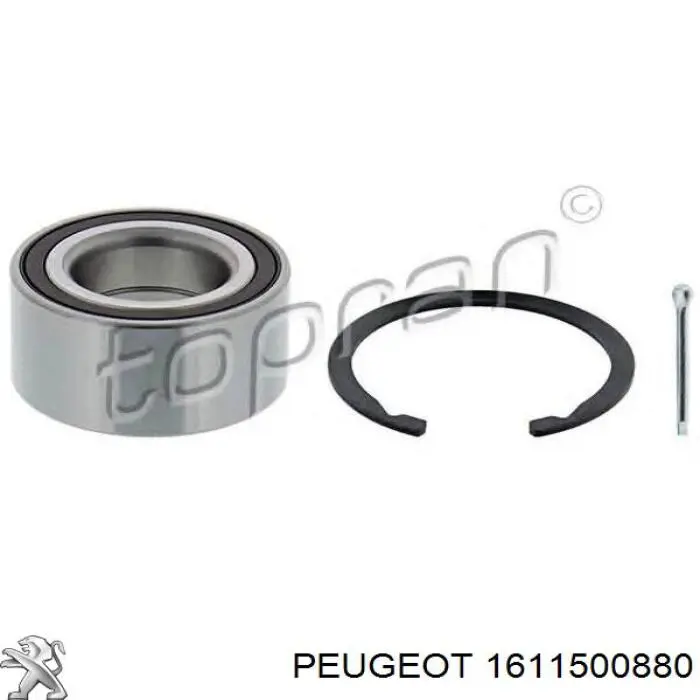 Комплект підшипник маточини передньої Peugeot/Citroen 1611500880 ціна, від 21.26 USD