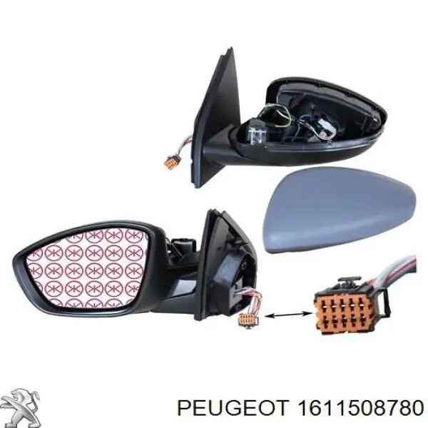 1611508780 Peugeot/Citroen Праве дзеркало заднього виду