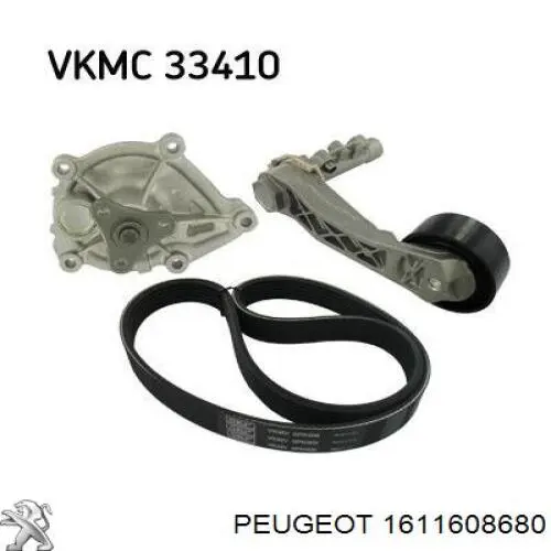1611608680 Peugeot/Citroen ремінь приводний, агрегатів, комплект