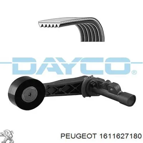 Купити 1611627180 Peugeot/Citroen Ремінь приводний, агрегатів, комплект