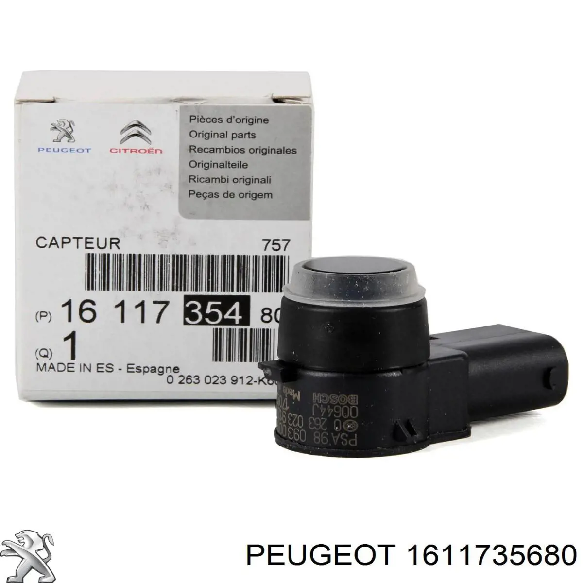 Купити 1611735680 Peugeot/Citroen Датчик сигналізації паркування (парктронік), задній