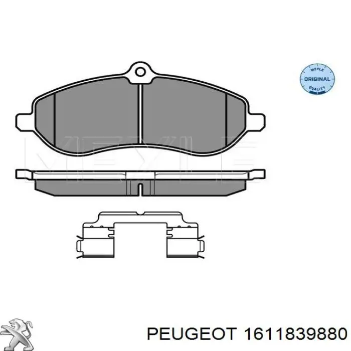 Колодки гальмівні передні, дискові 1611839880 Peugeot/Citroen