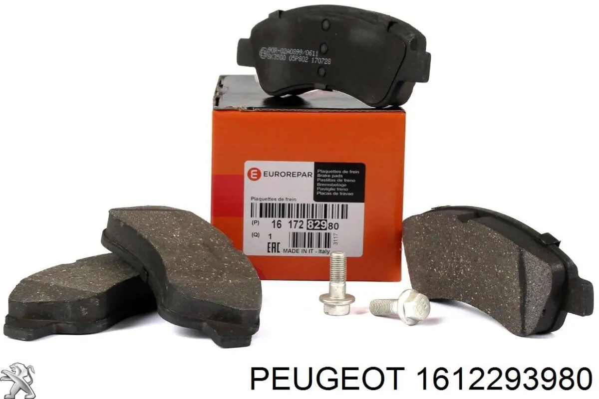 1612293980 Peugeot/Citroen колодки гальмівні передні, дискові