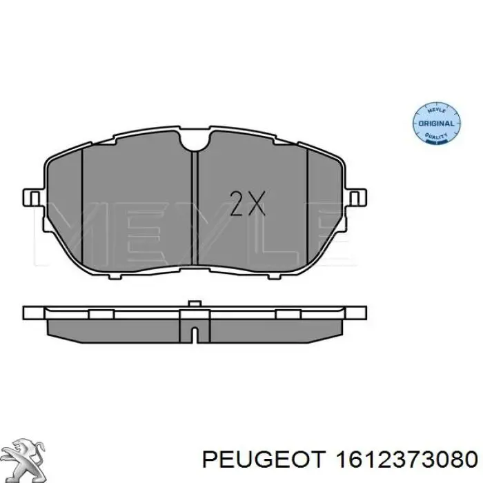Купити 1612373080 Peugeot/Citroen Колодки гальмівні передні, дискові