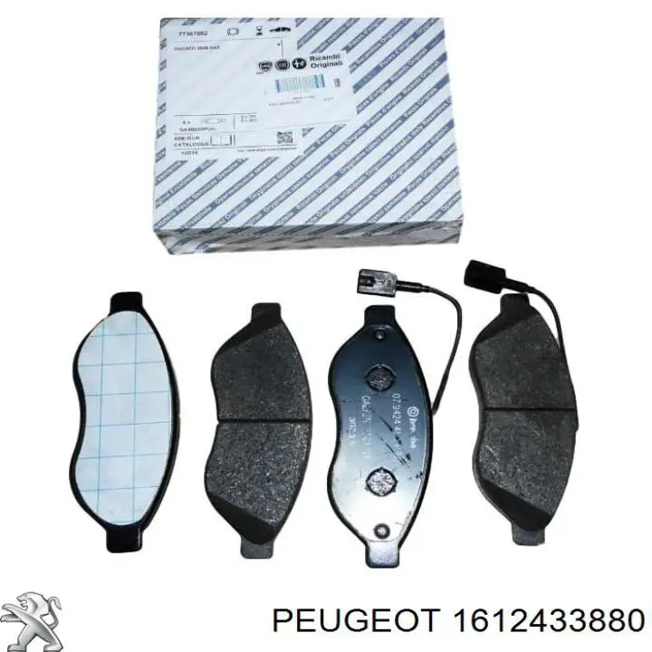 Купити 1612433880 Peugeot/Citroen Колодки гальмівні передні, дискові