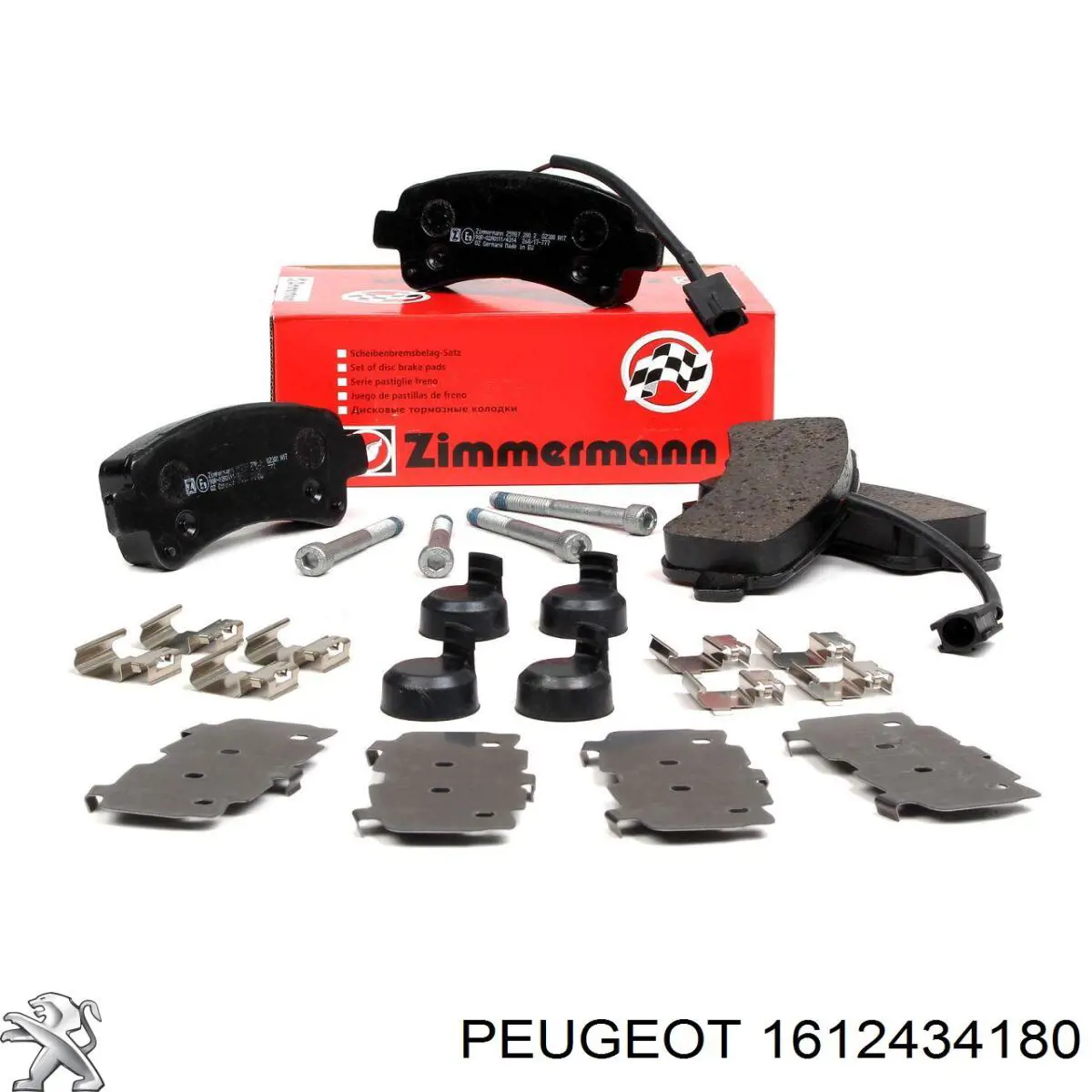 1612434180 Peugeot/Citroen Колодки гальмівні задні, дискові