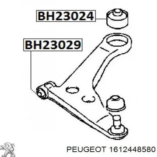 Купити 1612448580 Peugeot/Citroen Сайлентблок передньої підвіски