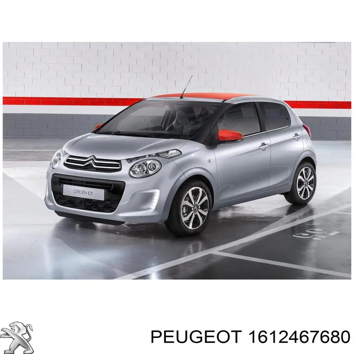 Дзеркальний елемент дзеркала заднього виду, правого 1612467680 Peugeot/Citroen