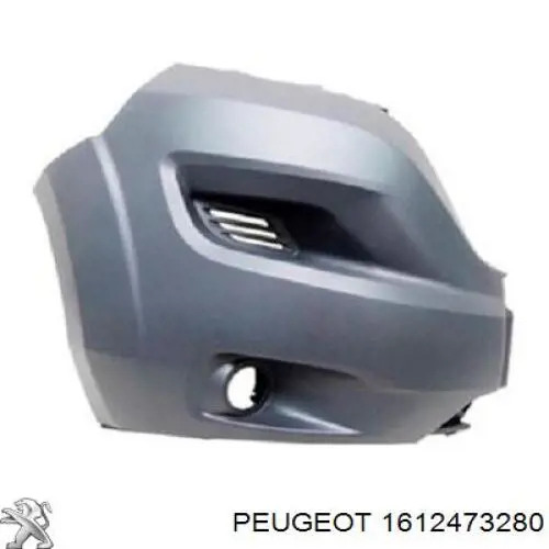 1612473280 Peugeot/Citroen Бампер передній ікло праве