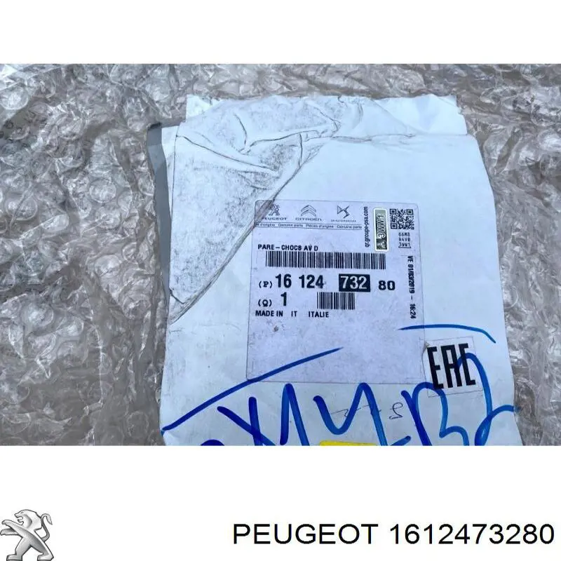 Бампер передній, права частина 1612473280 Peugeot/Citroen