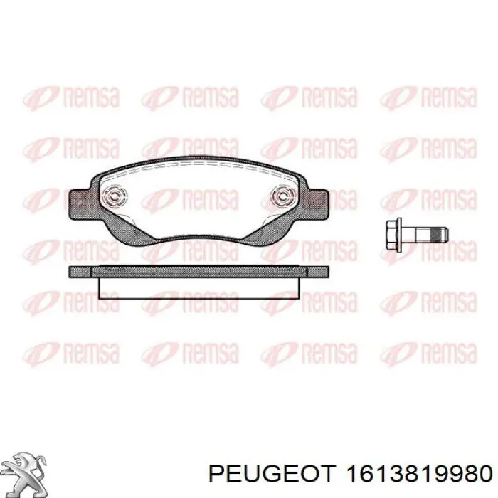 1613819980 Peugeot/Citroen Передні гальмівні колодки