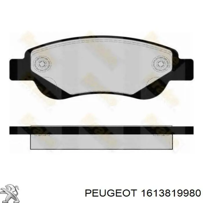 Купити 1613819980 Peugeot/Citroen Колодки гальмівні передні, дискові
