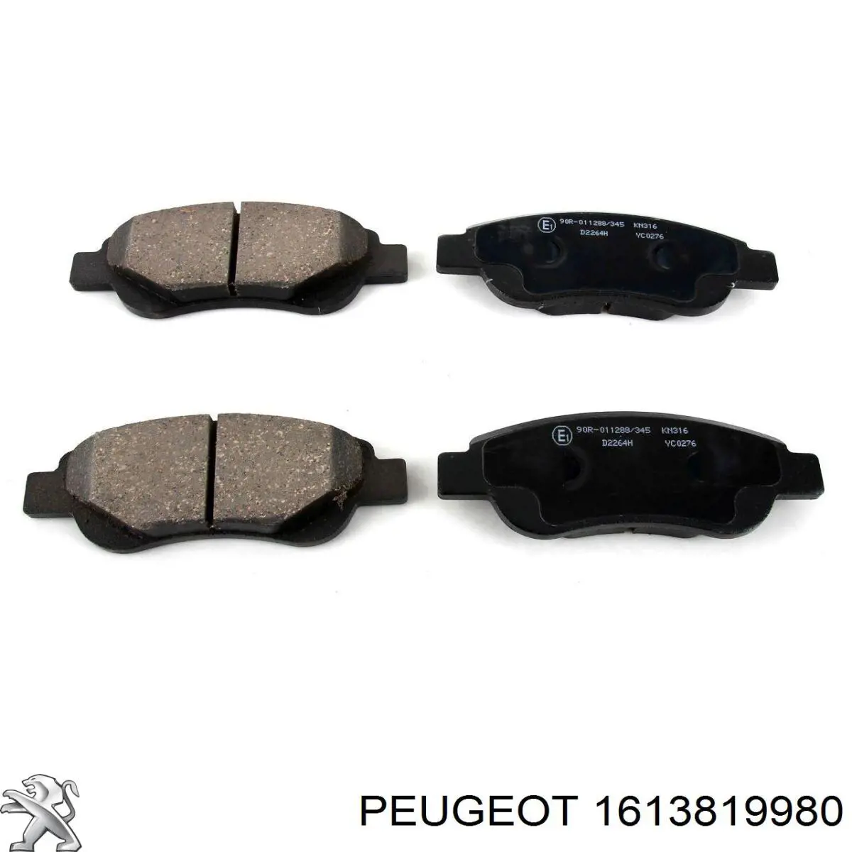 Купити 1613819980 Peugeot/Citroen Колодки гальмівні передні, дискові
