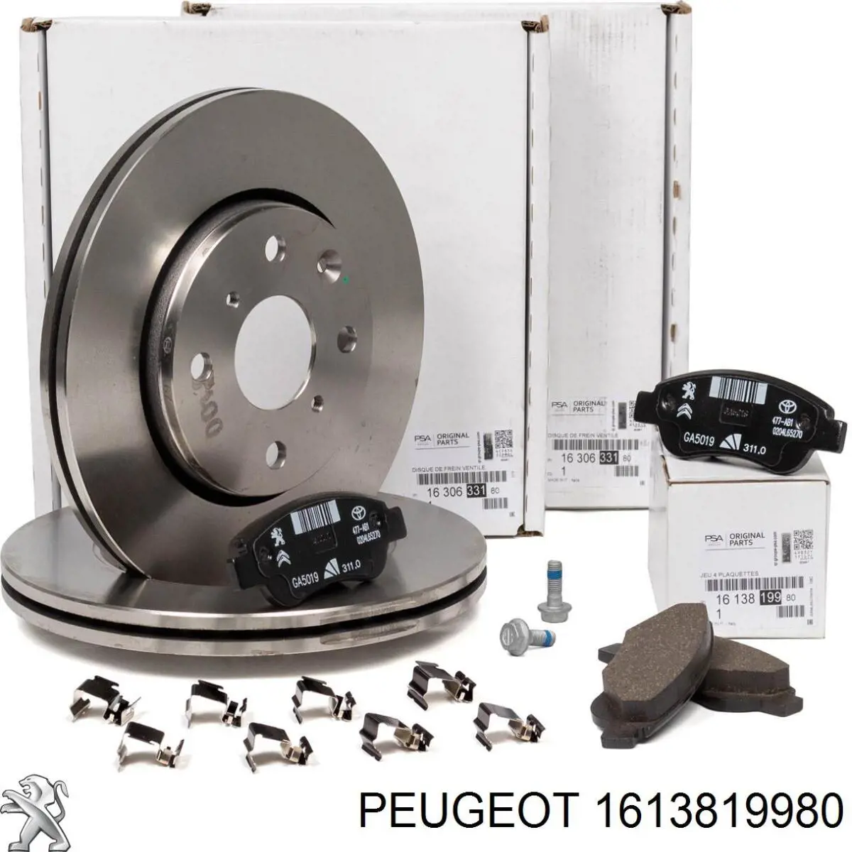 1613819980 Peugeot/Citroen колодки гальмівні передні, дискові